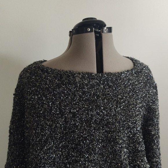 Roaman's Silver Metallic Sweater Sz 3x - Picture 6 of 10